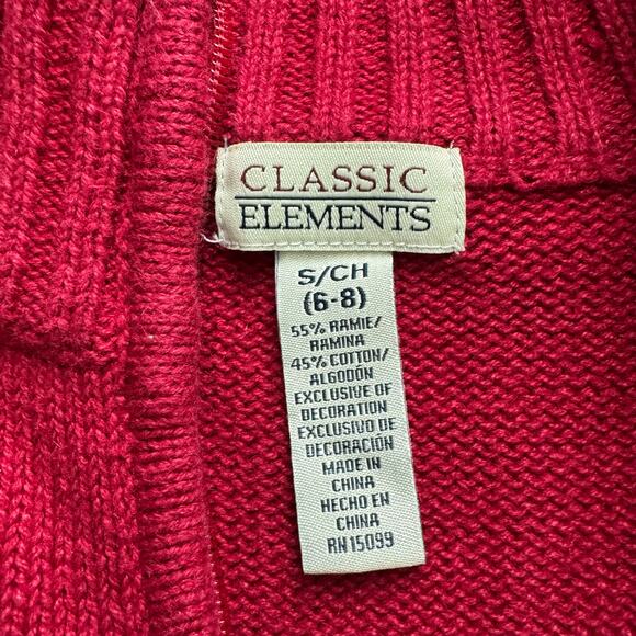 Vintage Classic Elements Christmas Zip Up Cardigan Sweater Size Small Snowman - Picture 7 of 8